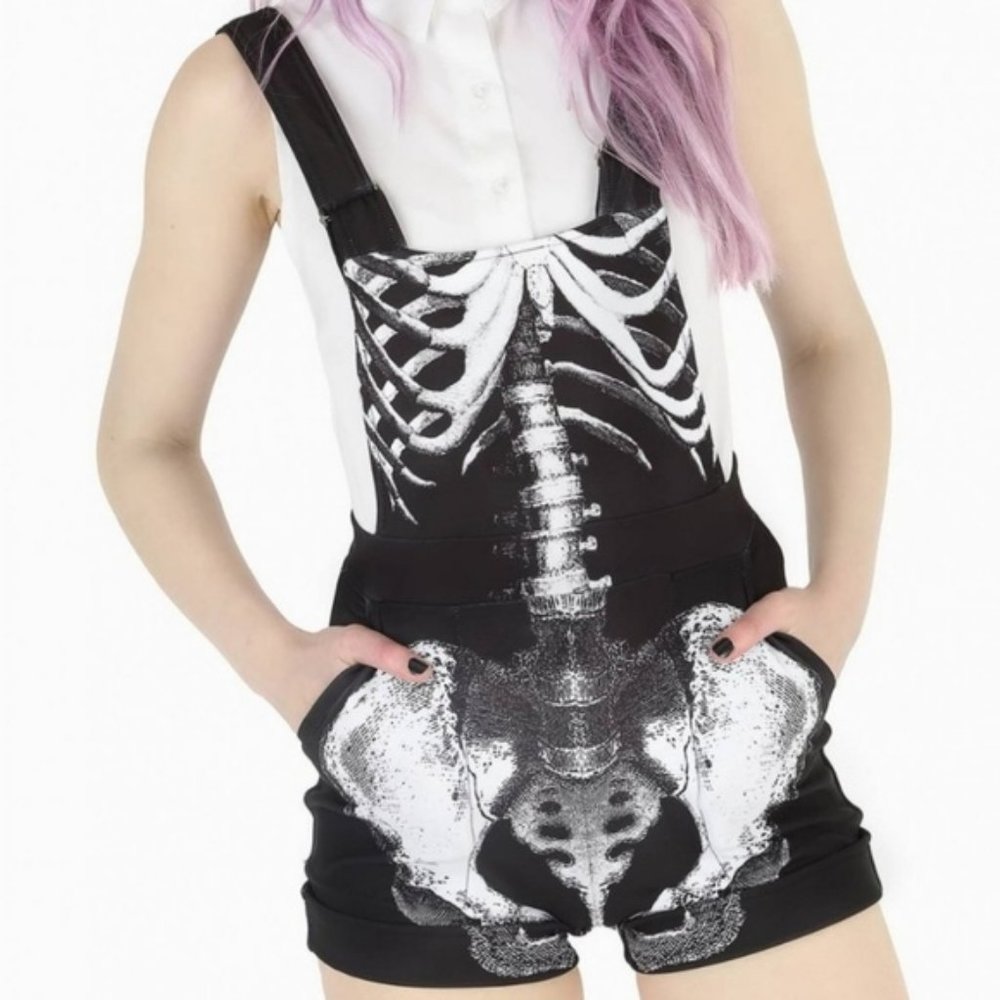 ISO S/XS BLACKMILK RIBS SHORT OVERALLS